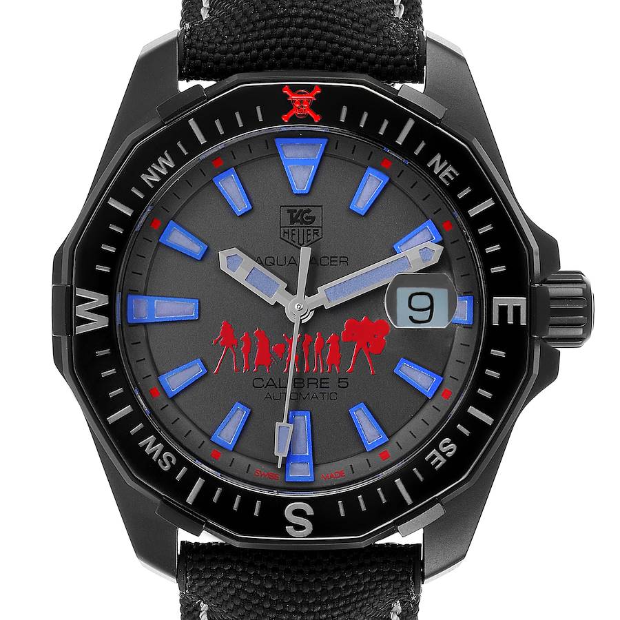 Tag Heuer Aquaracer Calibre 5 One Piece Special Edition Watch WAY218C Card SwissWatchExpo