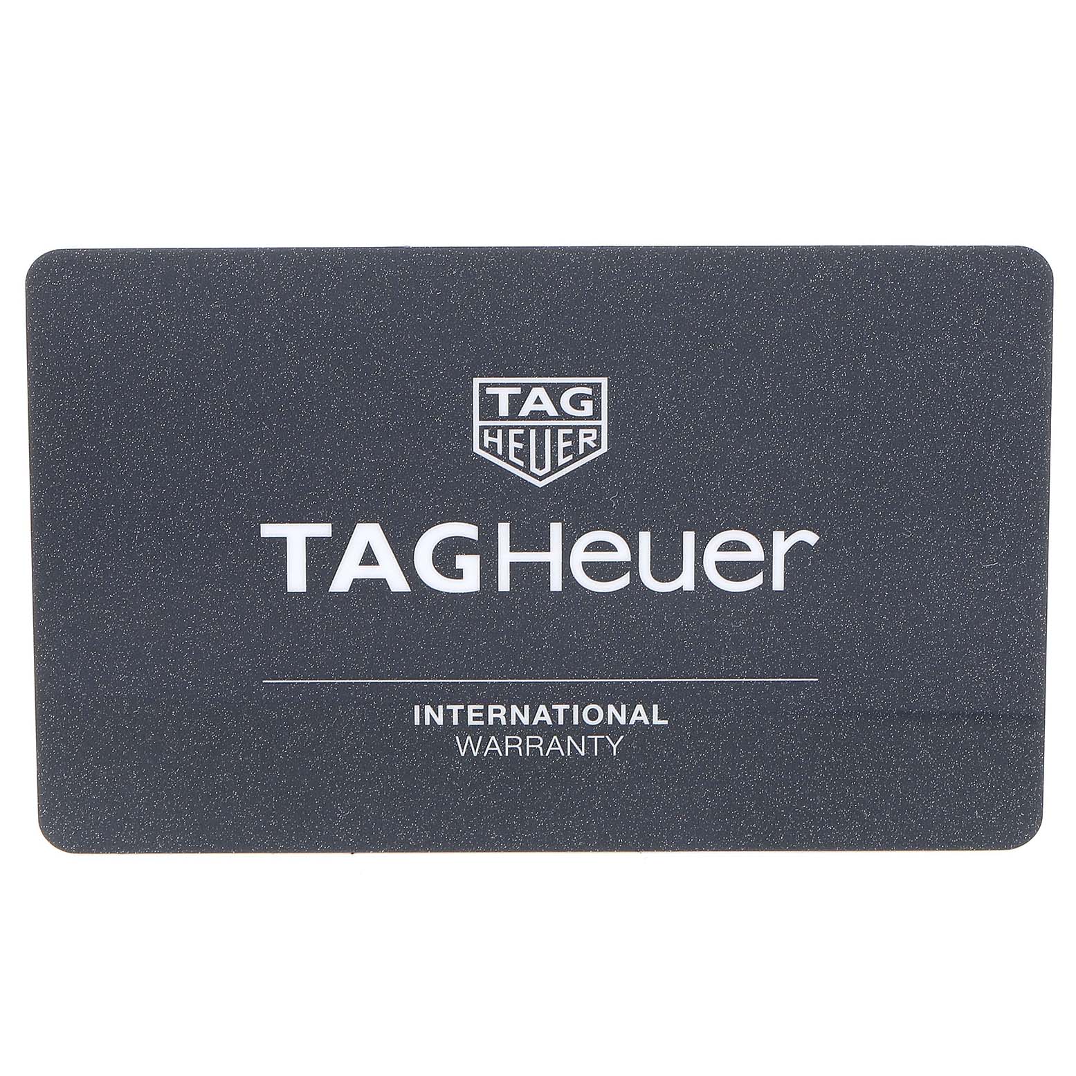 The image shows an international warranty card for a Tag Heuer Aquaracer WAY218C.FC6364 Men's Titanium Grey Dial WAY218C.FC6364 Men's Titanium Grey Dial watch.