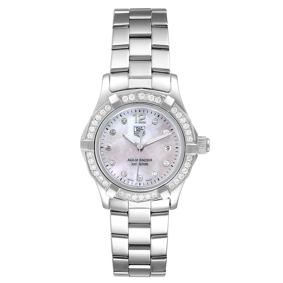 TAG Heuer Aquaracer Mother of Pearl Diamond Ladies Watch WAF1416