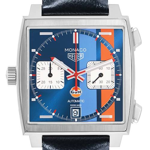 Photo of Tag Heuer Monaco Gulf 2018 Chronograph Steel Mens Watch CAW211R