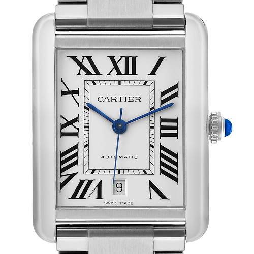 Photo of Cartier Tank Solo XL Silver Dial Automatic Steel Mens Watch W5200028