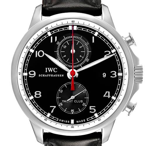 Photo of IWC Portugieser Chronograph Yacht Club Steel Black Dial Mens Watch IW371609
