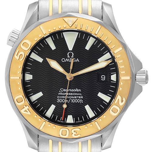 Photo of Omega Seamaster Steel Yellow Gold Automatic Mens Watch 2455.50.00 Card