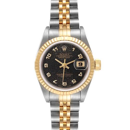 Photo of Rolex Datejust 26mm Steel Yellow Gold Black Anniversary Dial Ladies Watch 69173
