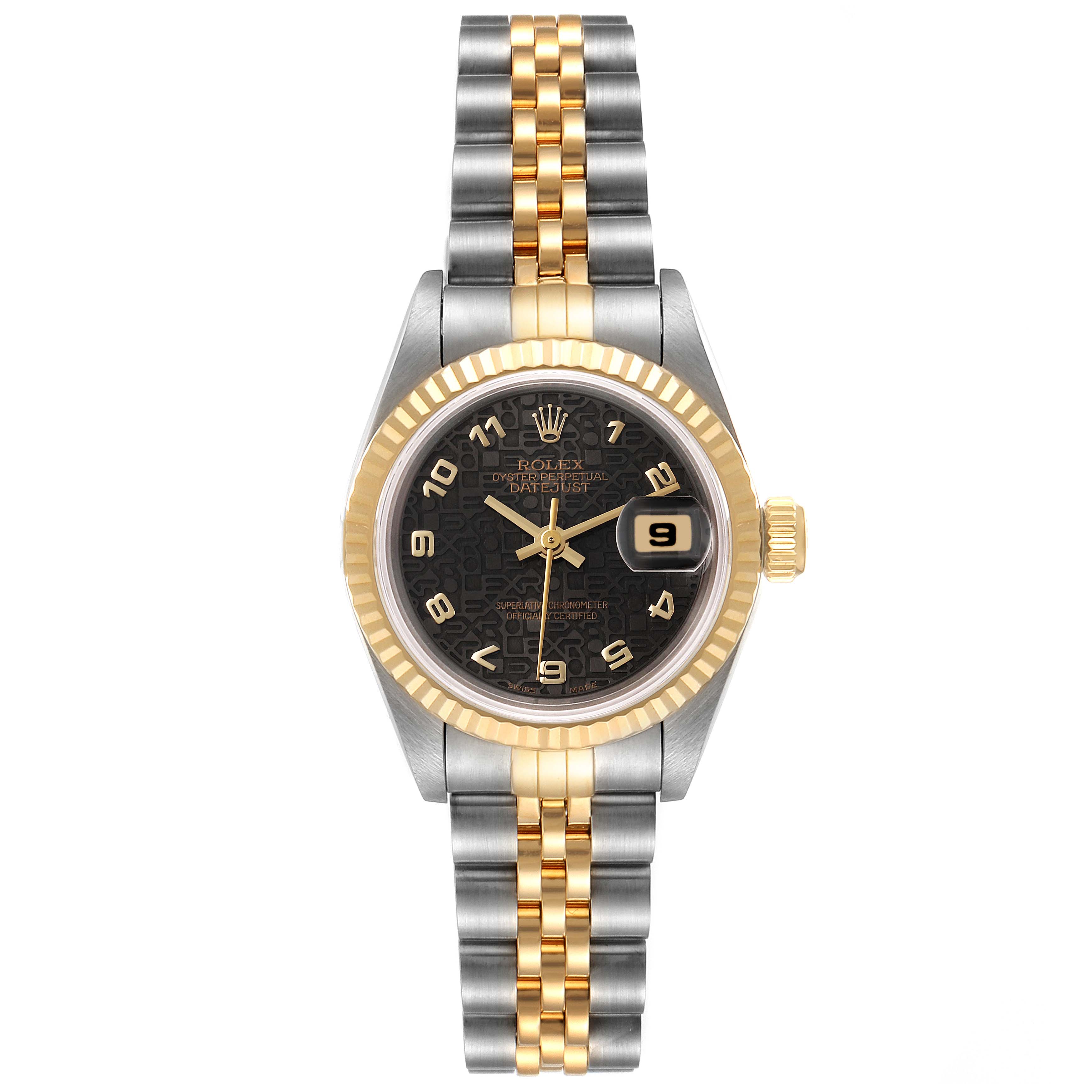ROLEX DATEJUST 69173 2コマ Rolex Ladies Datejust 69173 18K Gold & SS 2-Tone Diamond