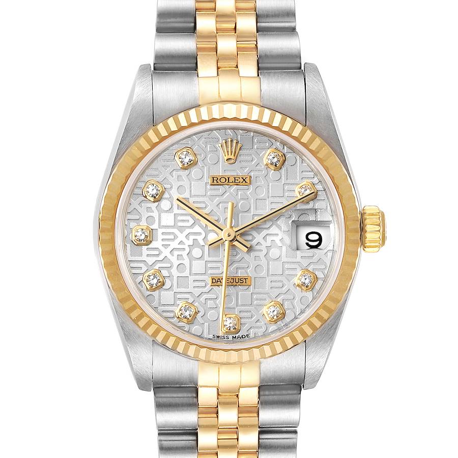 Rolex Datejust Midsize Steel Yellow Gold Diamond Ladies Watch 78273 Box SwissWatchExpo