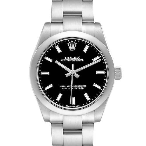 Photo of Rolex Oyster Perpetual 31 Midsize Steel Ladies Watch 177200 Box Card