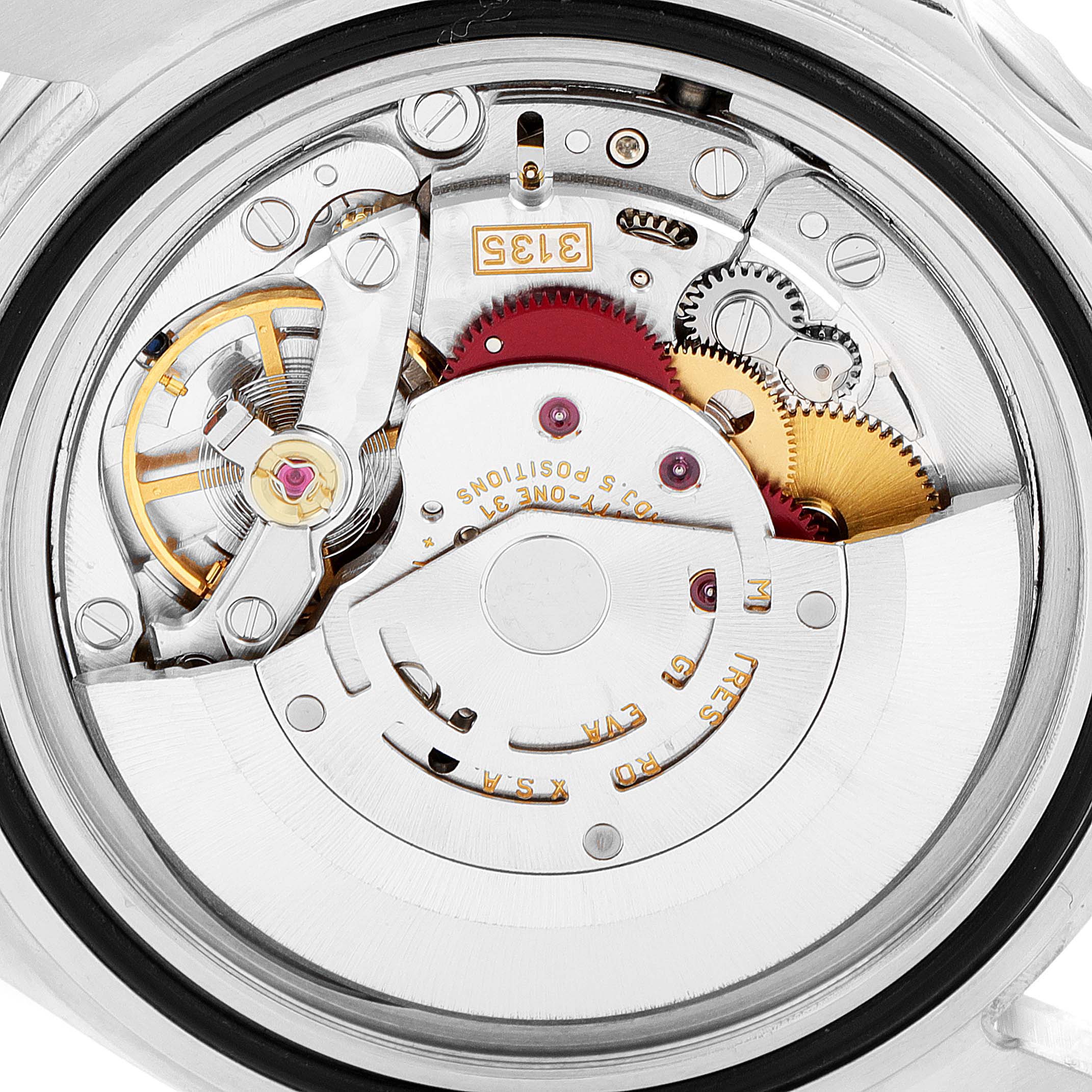 This image shows the inner mechanical movement components of the Rolex Submariner 16610 Men's Stainless Steel Black Dial 16610 Men's Stainless Steel Black Dial watch from a back angle.