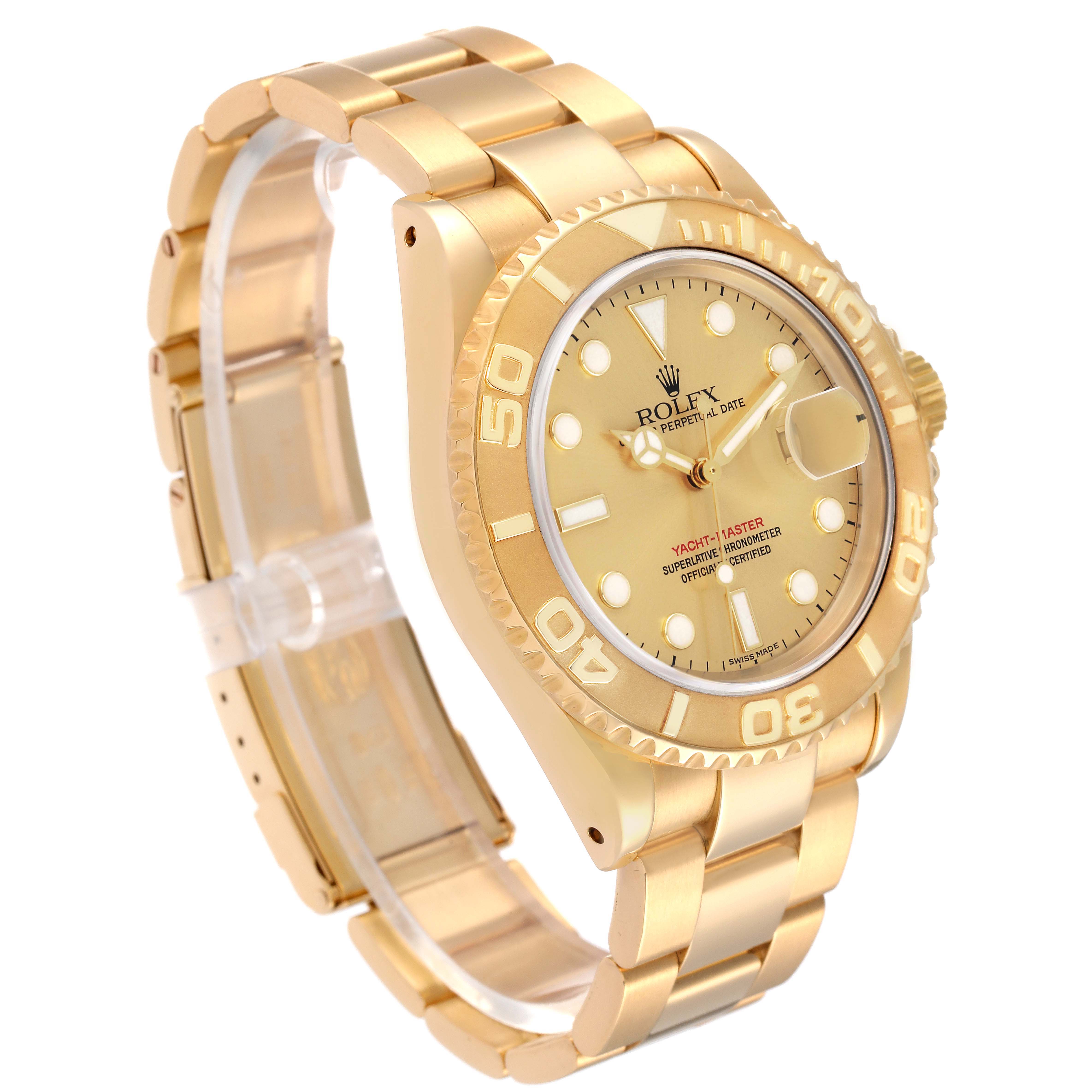 rolex yacht master gold champagne 16628