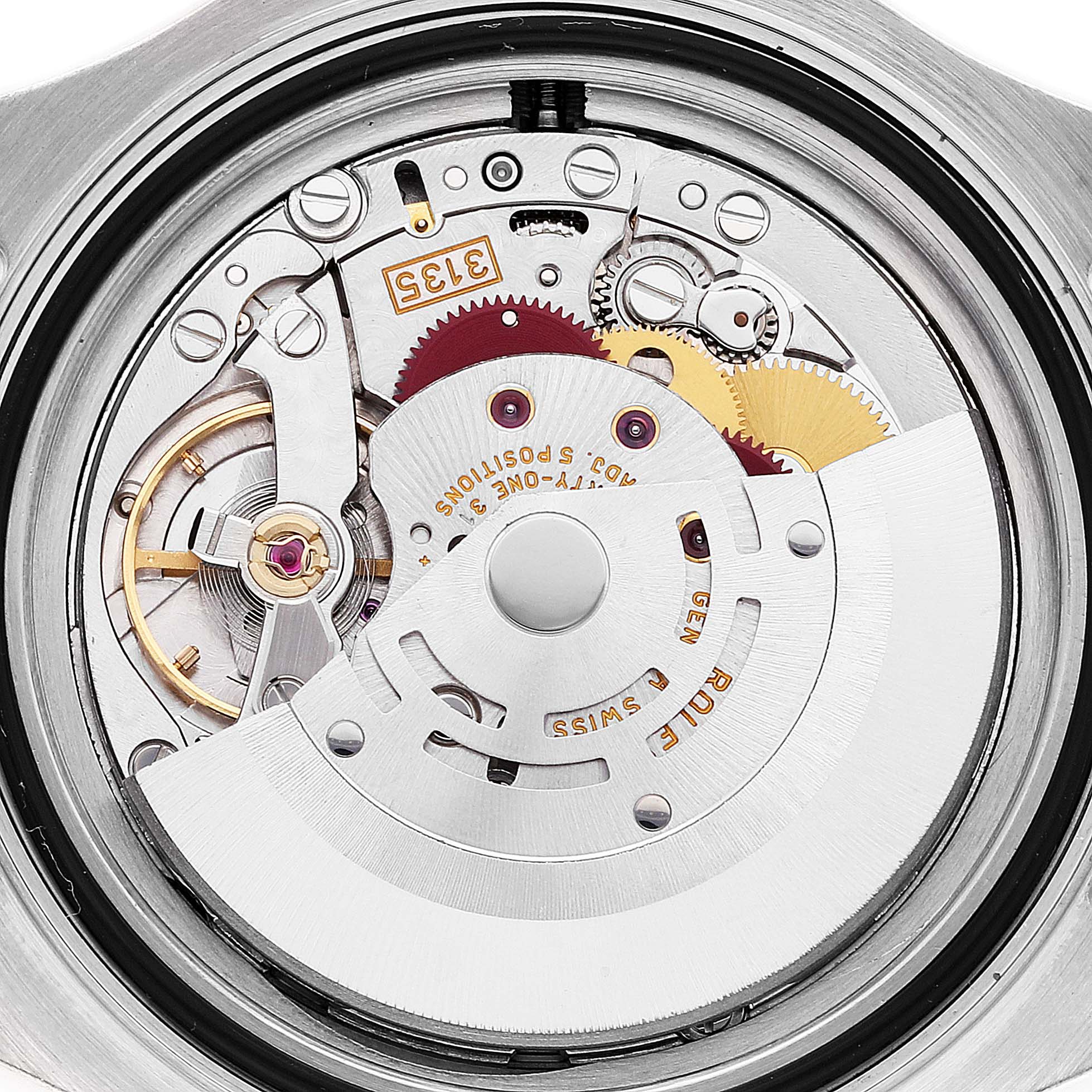The image shows the movement mechanism from the rear view of a Rolex Yacht-Master 16623 Men's Steel and Gold (two tone) Blue Dial 16623 Men's Steel and Gold (two tone) Blue Dial watch.