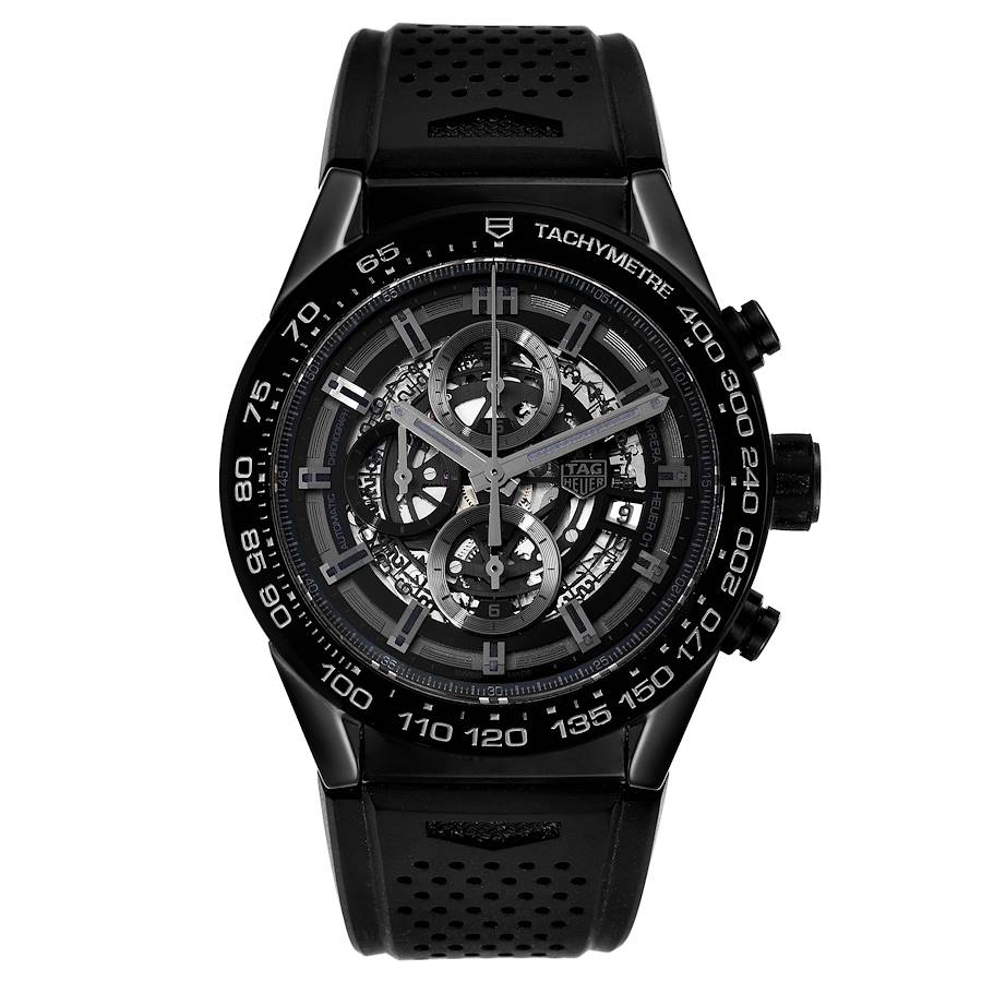 Tag Heuer Carrera Black Ceramic Chronograph Mens Watch CAR2A90 Box