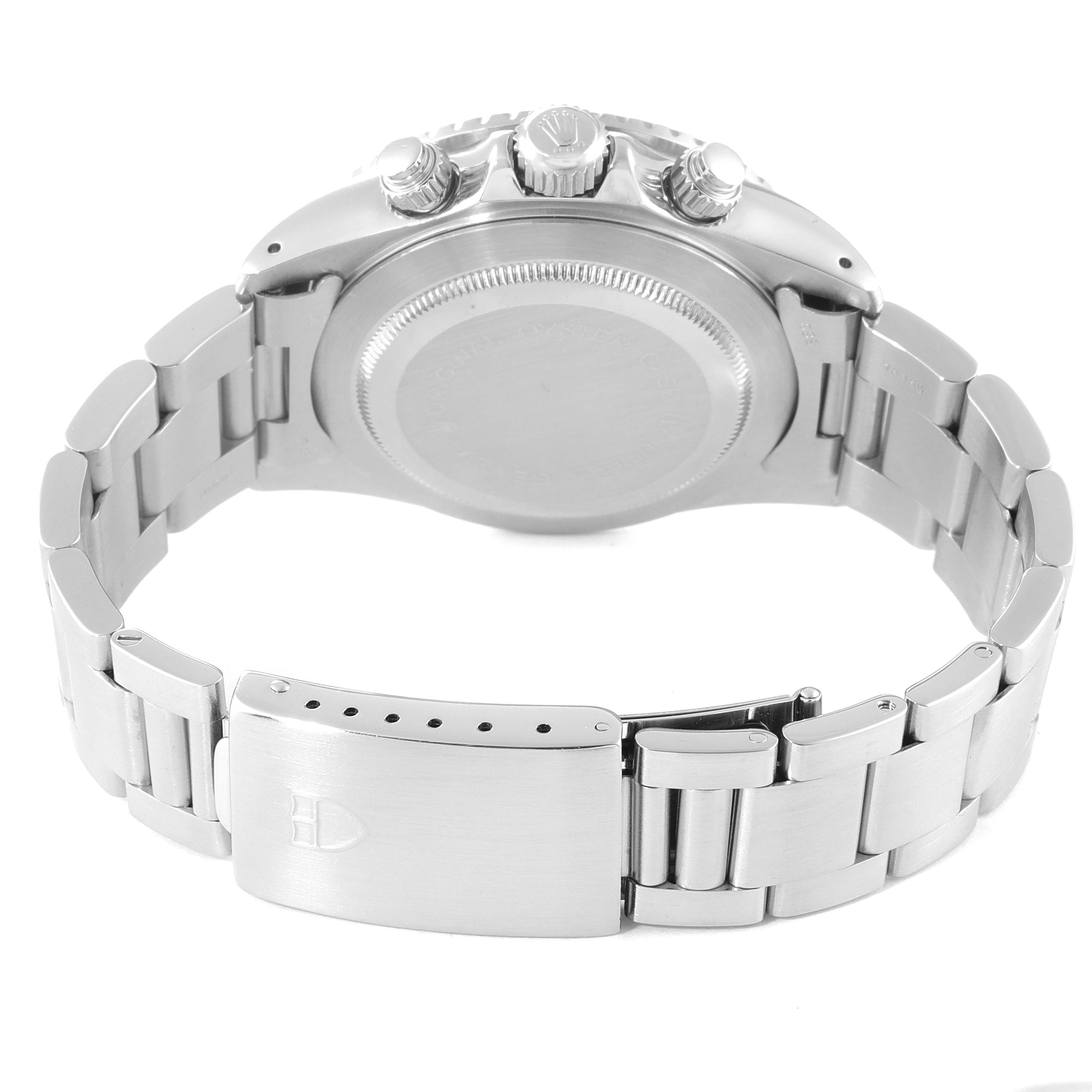 The image shows the back and bracelet of the Tudor Prince 79270 Men's Stainless Steel White Dial 79270 Men's Stainless Steel White Dial model watch, focusing on the clasp and caseback.