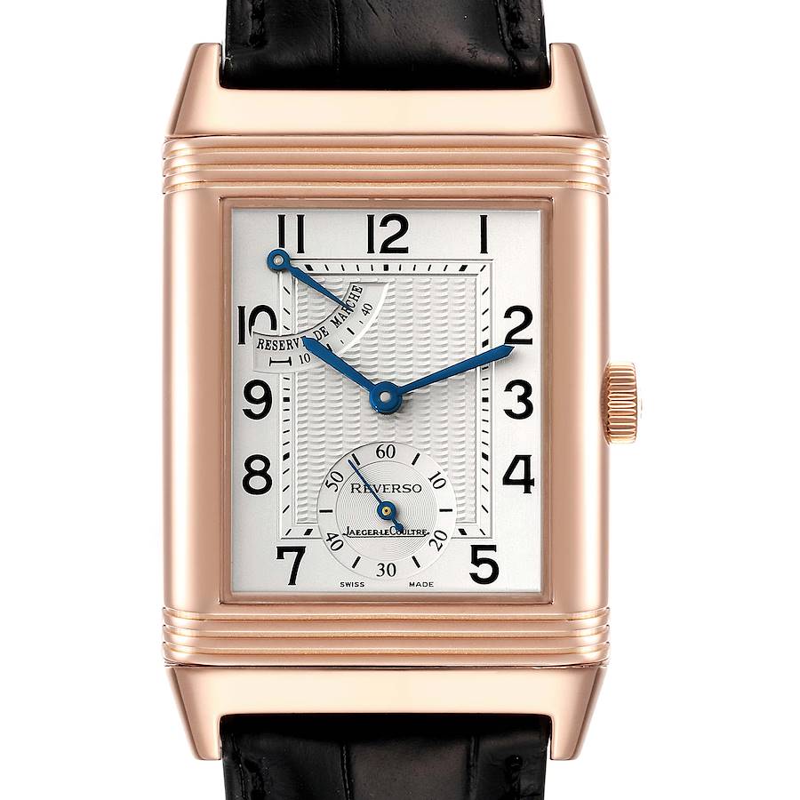 Jaeger LeCoultre Reverso Rose Gold Mens Watch 270.2.13 Q2702420 Box Papers SwissWatchExpo