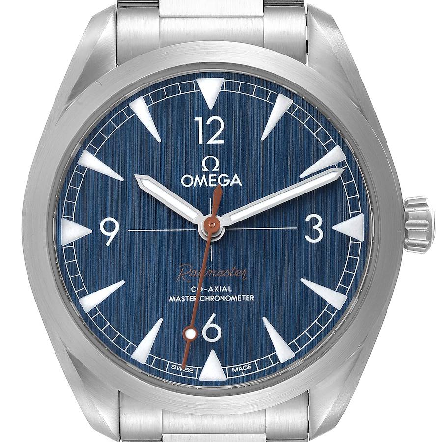Omega Railmaster Master Chronometer Blue Dial Mens Watch 220.10.40.20.03.001 SwissWatchExpo