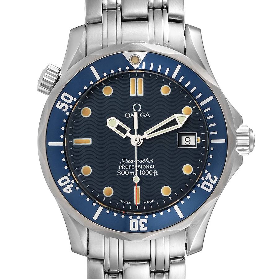 Omega Seamaster Bond 36 Midsize Blue Dial Watch 2561.80.00 SwissWatchExpo
