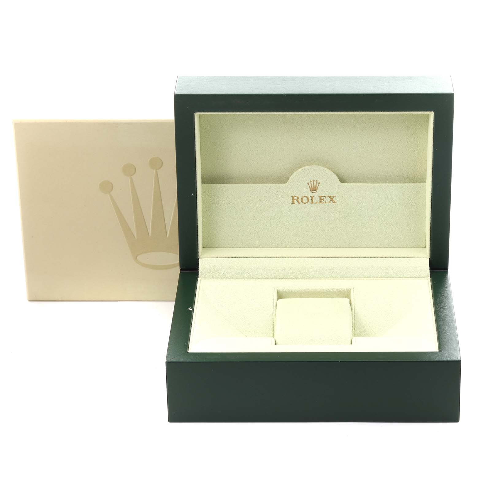 The image shows an open box for a Rolex Oyster Perpetual 176200 Women's Stainless Steel Silver Dial 176200 Women's Stainless Steel Silver Dial watch, viewed straight on.