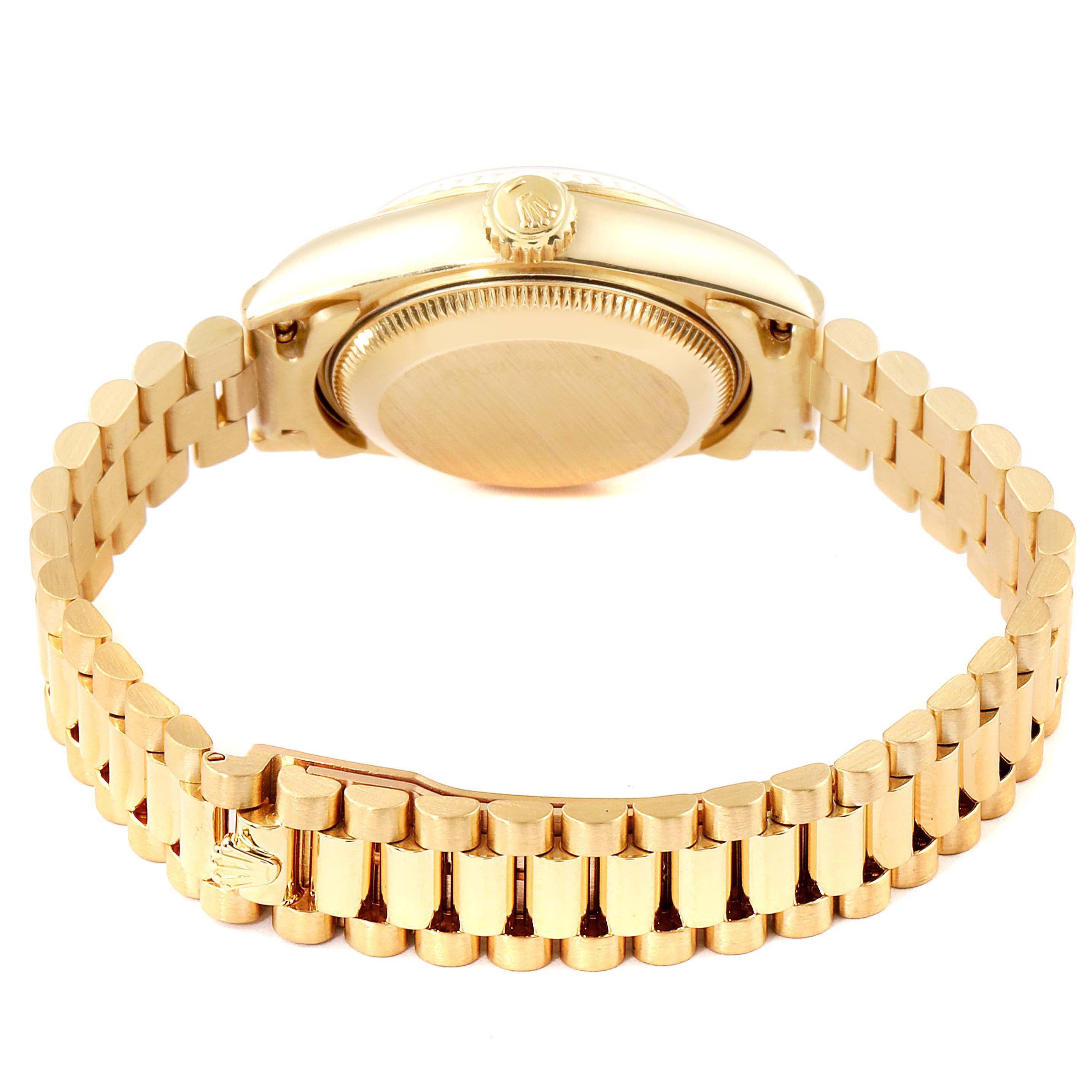 Rolex President Datejust Yellow Gold Diamond Ladies Watch 69178 Box ...