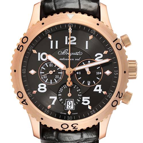 Photo of Breguet Type XXI Flyback 18K Rose Gold Chronograph Mens Watch 3810BR Box Papers