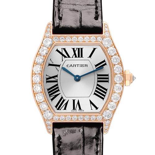 Photo of Cartier Tortue Rose Gold Diamond Bezel Ladies Watch WA507031 Box Card