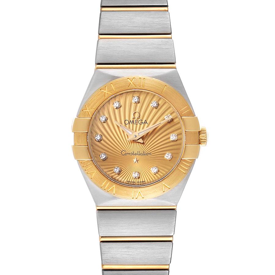 Omega Constellation Steel Yellow Gold Diamond Watch 123.20.27.60.58.001 Box Card SwissWatchExpo