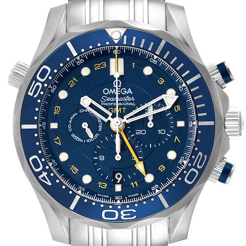 Photo of Omega Seamaster 300 GMT Steel Mens Watch 212.30.44.52.03.001 Box Card