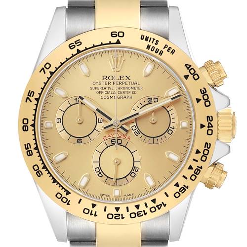 Photo of Rolex Daytona Steel Yellow Gold Champagne Dial Mens Watch 116503 Box Card