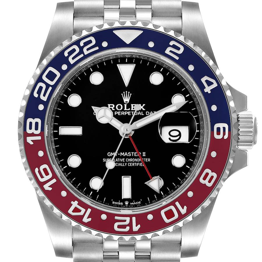 Rolex GMT Master II Pepsi Bezel Jubilee Steel Mens Watch 126710 Box ...
