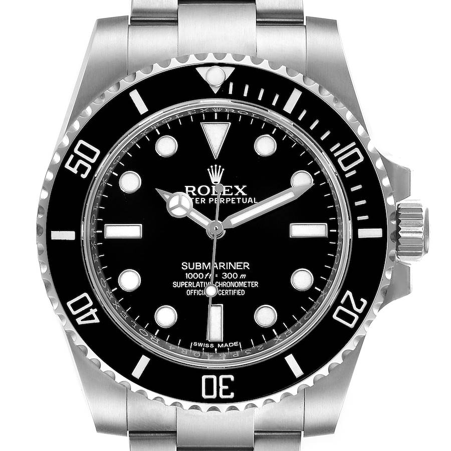 Rolex Submariner 40mm Black Dial Ceramic Bezel Steel Mens Watch 114060 SwissWatchExpo