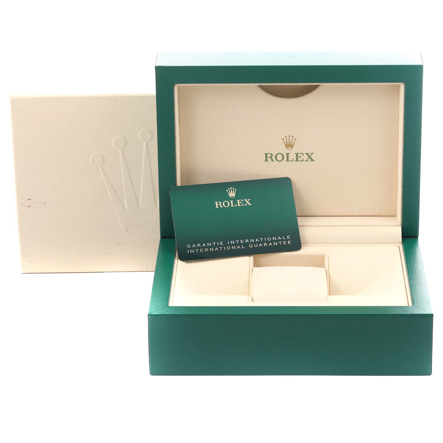 The image shows a Rolex Submariner 126613LB Men's Steel and Gold (two tone) Blue Dial 126613LB Men's Steel and Gold (two tone) Blue Dial box and warranty card.