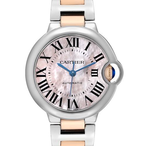 Photo of Cartier Ballon Bleu Midsize Steel Rose Gold Ladies Watch W6920098