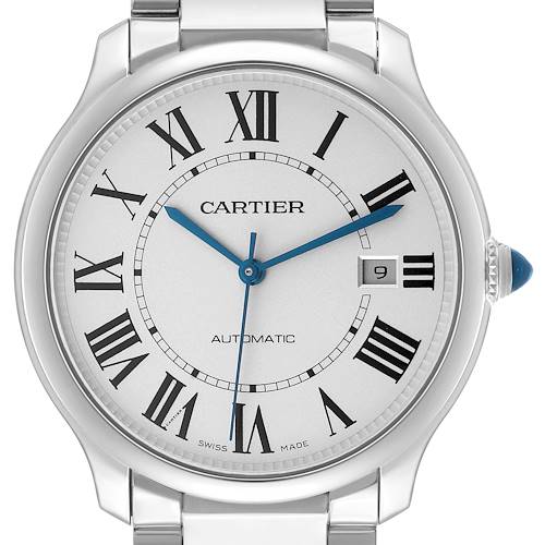 Photo of Cartier Ronde Must Automatic Steel Mens Watch WSRN0035 Box Card