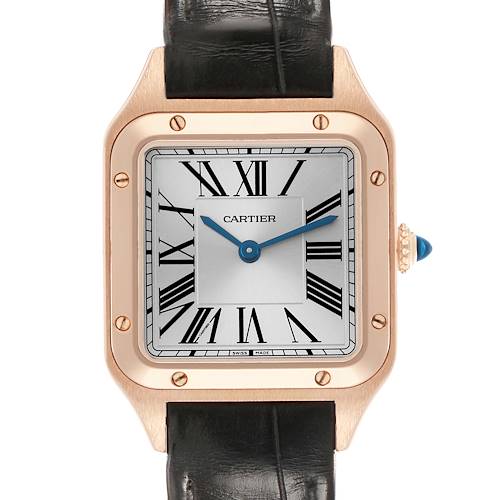 Photo of Cartier Santos Dumont Rose Gold Silver Dial Ladies Watch WGSA0022 Card