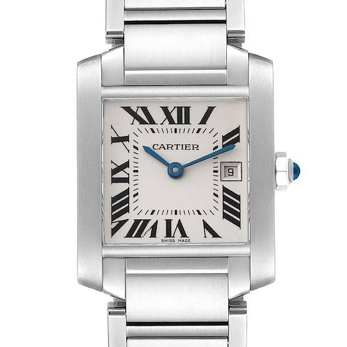 Photo of Cartier Tank Francaise Midsize Silver Dial Steel Ladies Watch W51011Q3