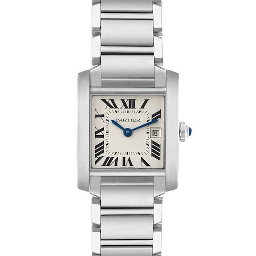 Photo of Cartier Tank Francaise Midsize Steel Silver Dial Ladies Watch W51011Q3
