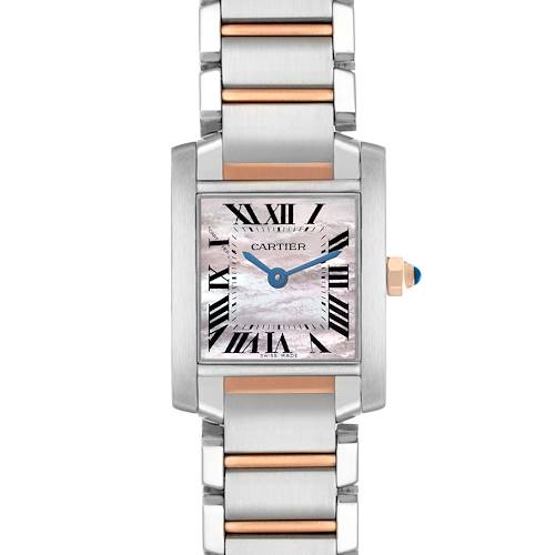 Photo of Cartier Tank Francaise Steel Rose Gold MOP Dial Ladies Watch W51027Q4 Card