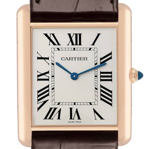 Photo of Cartier Tank Louis XL Rose Gold Manual Winding Mens Watch W1560017 Card