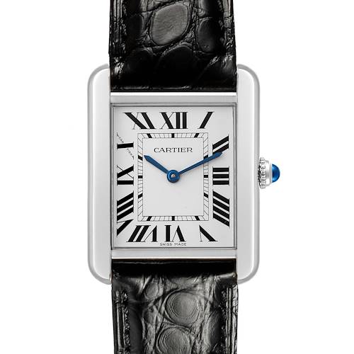 Photo of Cartier Tank Solo Steel Black Strap Ladies Watch W5200005