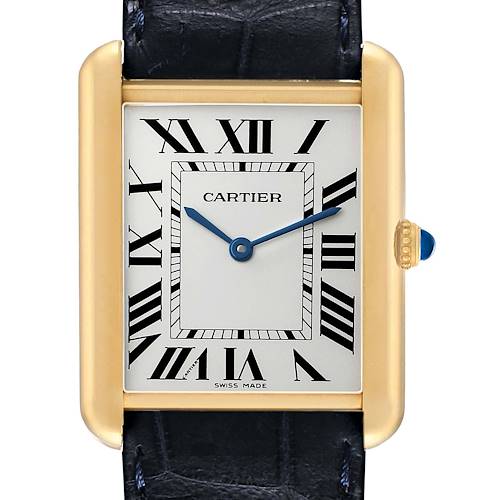 Photo of Cartier Tank Solo Steel Yellow Gold Mens Watch W1018855
