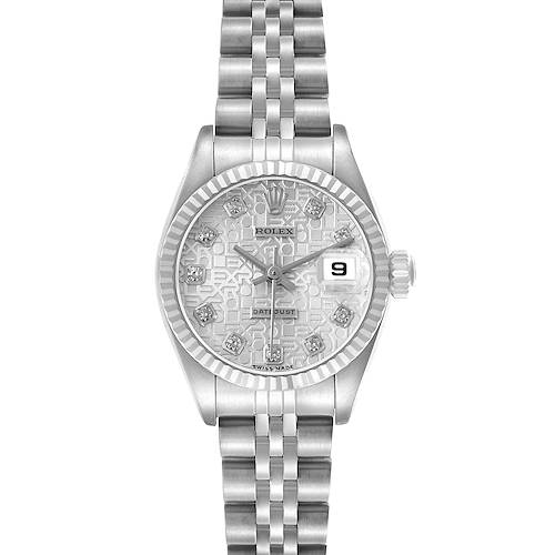 Photo of Rolex Datejust Anniversary Diamond Steel White Gold Ladies Watch 79174