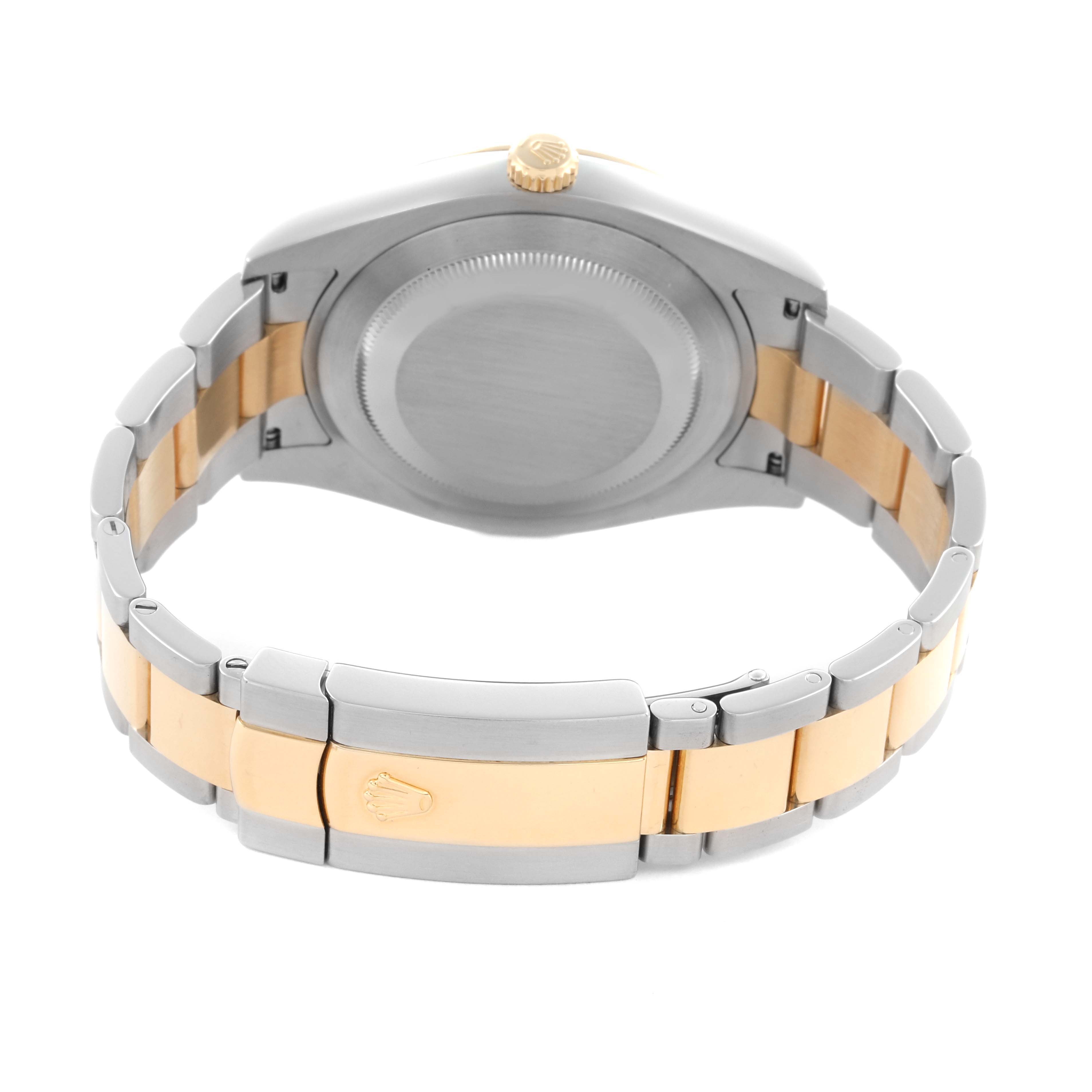 The image shows the back and bracelet of a Rolex Datejust 41 116333 Men's Steel and Gold (two tone) Black Dial 116333 Men's Steel and Gold (two tone) Black Dial, showcasing its two-tone metal and clasp.