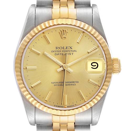 Photo of Rolex Datejust Midsize 31 Steel Yellow Gold Ladies Watch 68273