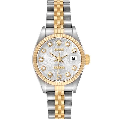 Photo of Rolex Datejust Steel Yellow Gold Anniversary Diamond Ladies Watch 79173