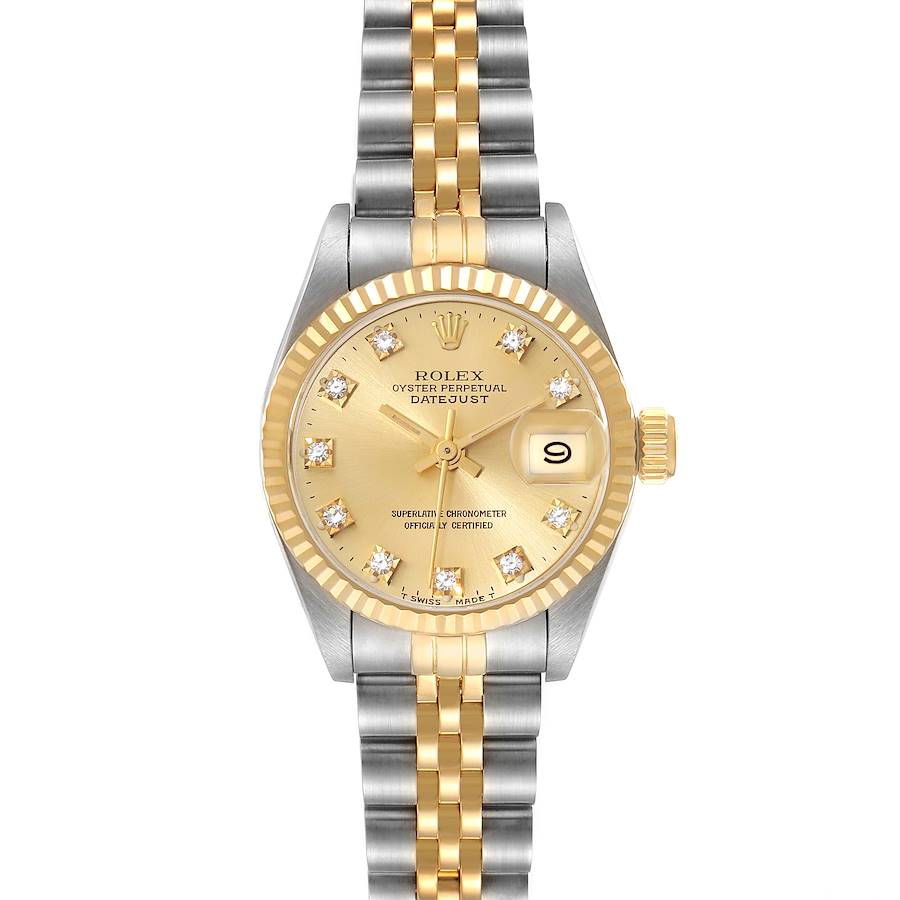 *NOT FOR SALE* Rolex Datejust Steel Yellow Gold Champagne Diamond Dial Ladies Watch 69173 (PARTIAL PAYMENT FOR JM) SwissWatchExpo