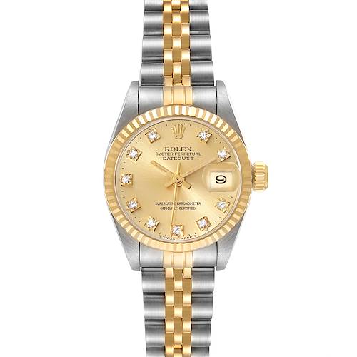 Photo of *NOT FOR SALE* Rolex Datejust Steel Yellow Gold Champagne Diamond Dial Ladies Watch 69173 (PARTIAL PAYMENT FOR JM)
