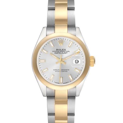 Photo of Rolex Datejust Steel Yellow Gold Silver Dial Ladies Watch 279163 Box Card