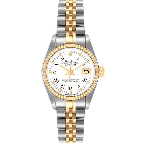 Photo of Rolex Datejust Steel Yellow Gold White Dial Ladies Watch 69173