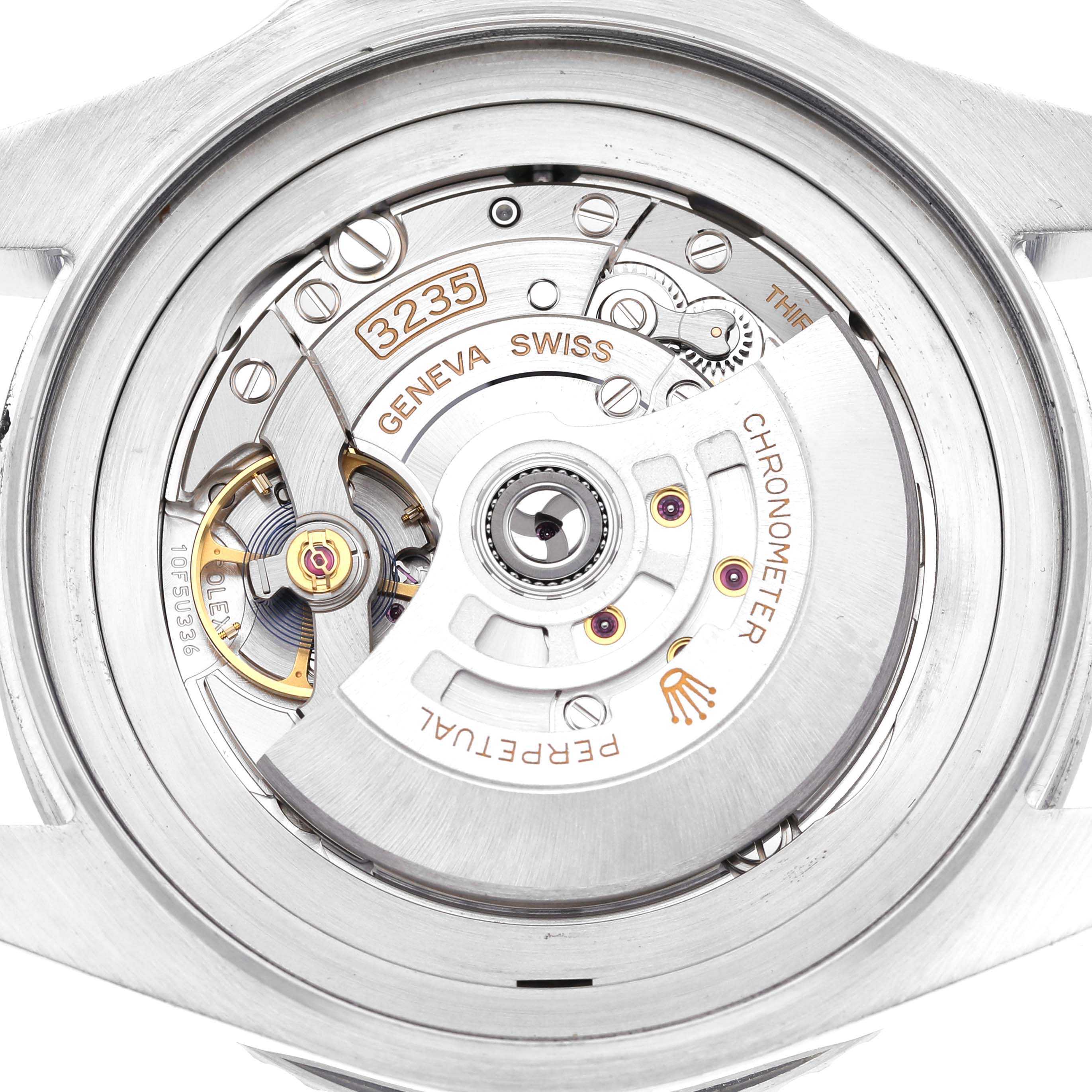 This image shows the inner mechanics of a Rolex Sea-Dweller 136660 Men's Stainless Steel Blue Dial 136660 Men's Stainless Steel Blue Dial 3235 movement, viewed from the back.