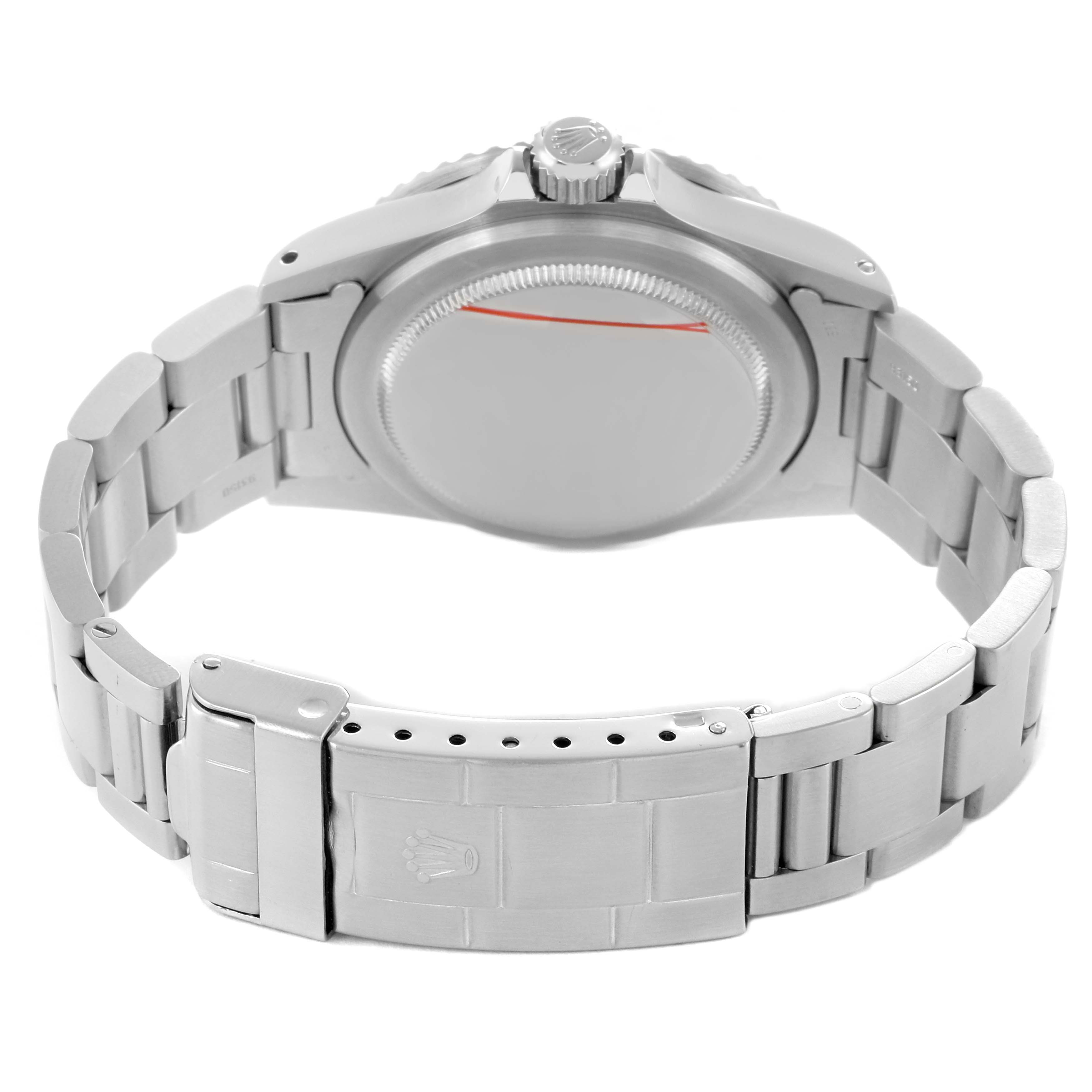 The image shows the back and bracelet of a Rolex Submariner 5513 Men's Stainless Steel Black Dial watch from a rear angle, highlighting the clasp and links.