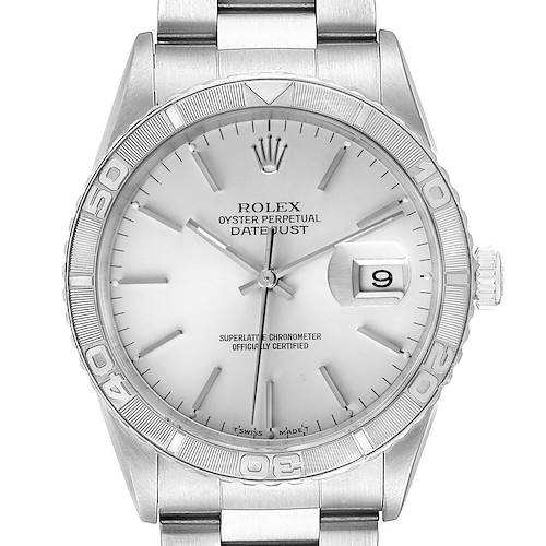 Photo of NOT FOR SALE Rolex Turnograph Datejust Steel White Gold Silver Dial Mens Watch 16264 PARTIAL PAYMENT