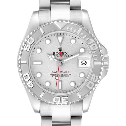 Photo of Rolex Yachtmaster 35 Midsize Steel Platinum Mens Watch 168622